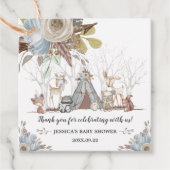 部族お洒落森林動物赤ちゃんシャワーボーイ フェイバータグ (正面)