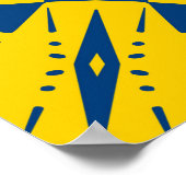 部族のようなアジ感じアのシームレスパターン、抽象芸術 ポスター (角)