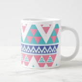 部族のアステカ族のカラフルパターン ジャンボコーヒーマグカップ (右)