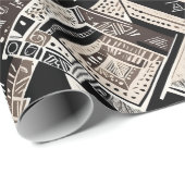 部族のアフリカモダンア自然メリカ人ギフト ラッピングペーパー (ロールコーナー)