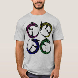 部族のアボリジニのタトゥー民族図鑑トリ異教のカゲ Tシャツ