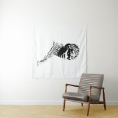 部族のウェディングドレスの花嫁 タペストリー (インサイチュ(横))