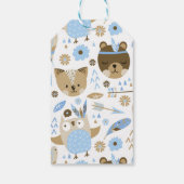 部族のウッドランド野生の赤ちゃんシャワーお願いギフトラベル ギフトタグ (裏面)
