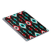 部族のシームレスなカラフル幾何学的パターン。民族 ノートブック (右側)