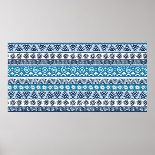 部族のシームレスなパターン ポスター (正面)