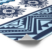 部族のシームレスなパターン ポスター (角)