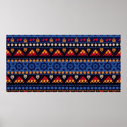 部族のシームレスパターン。 ポスター (正面)