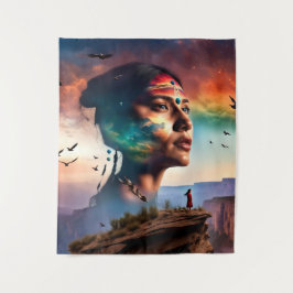 部族のスピリットアート タペストリー