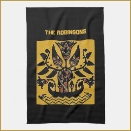 部族のタトゥー模様 キッチンタオル