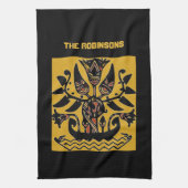 部族のタトゥー模様 キッチンタオル (縦)