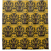 部族のタトゥー模様 シャワーカーテン (正面)