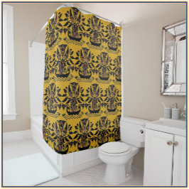 部族のタトゥー模様 シャワーカーテン