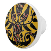 部族のタトゥー模様 セラミックノブ (右)