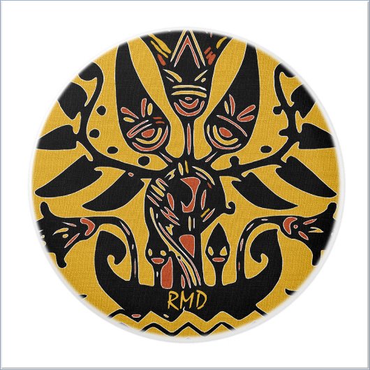 部族のタトゥー模様 セラミックノブ