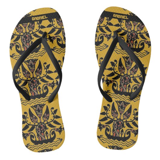 部族のタトゥー模様 ビーチサンダル (ソール)