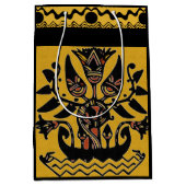 部族のタトゥー模様 ミディアムペーパーバッグ (正面)