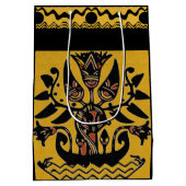 部族のタトゥー模様 ミディアムペーパーバッグ (裏面)