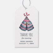 部族のテペ。子供の誕生日パーティー感謝していユー ギフトタグ (正面)