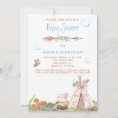 部族のテント　ボヘミアンの森のキツネ　フォレストボーイ 招待状 (裏面)