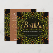 部族のドットスター パーティー 誕生日 招待状 (正面/裏面)