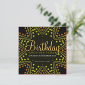 部族のドットスター パーティー 誕生日 招待状 (スタンド正面)