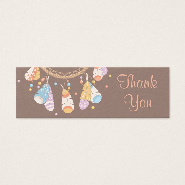 部族のドリームキャッチャー・ボホ・ブラウンありがとう (正面)