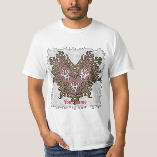 部族のハートフレーム Tシャツ (正面)
