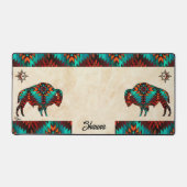 部族のバッファローと太陽 デスクマット (正面)