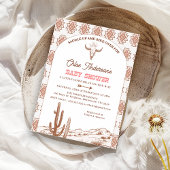 部族のパターンBohoアーチロデオ西部ベビーシャワー 招待状