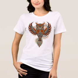 部族のフクロウの曼荼羅ベクターTシャツデザイン トライブレンドTシャツ