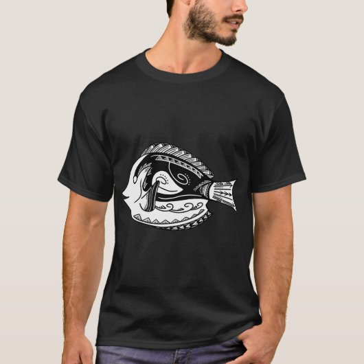 部族のブルータンフィッシュ Tシャツ (正面)