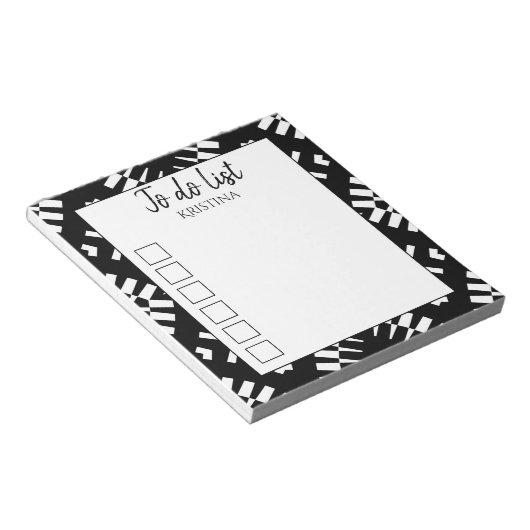 部族のモノクロリストを行うには白黒 ノートパッド (アングル)