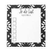 部族のモノクロリストを行うには白黒 ノートパッド (正面)