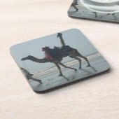 部族のラクダに乗る:朝の潮砂と海 コースター (左側)