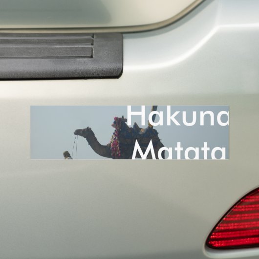 部族のラクダに乗る：朝の潮砂と海 バンパーステッカー (車上)