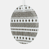 部族のリズム：民族幾何学模様 ガラスオーナメント (正面左)
