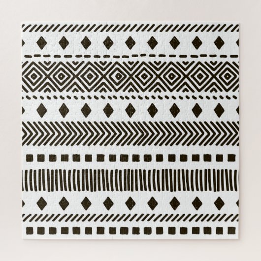 部族のリズム:民族幾何学模様 ジグソーパズル (縦)