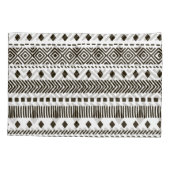 部族のリズム：民族幾何学模様 枕カバー (裏面)