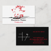 部族のローラーライオンとコウノトリのスピードライナー 名刺 (正面/裏面)