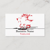 部族のローラーライオンとコウノトリのスピードライナー 名刺 (正面)