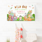部族のワイルドワン　ウッドランドサファリ　バースデーパーティー 横断幕 (インサイチュ)