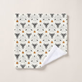 部族の中性幾何学パターン バスタオルセット (ウォッシュタオル)