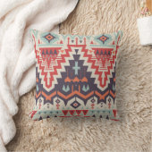 部族の優雅さ:幾何学的な民族プリント クッション (ブランケット)
