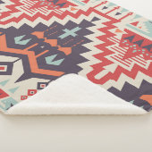 部族の優雅さ：幾何学的な民族プリント シェルパブランケット (3/4)