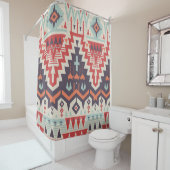 部族の優雅さ：幾何学的な民族プリント シャワーカーテン (インサイチュ)