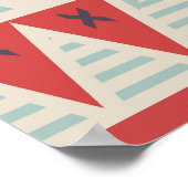 部族の優雅さ：幾何学的な民族プリント ポスター (角)