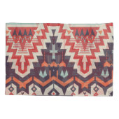 部族の優雅さ：幾何学的な民族プリント 枕カバー (裏面)