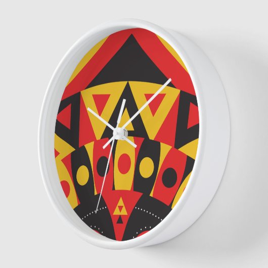 部族の先住民 壁時計 (傾斜)