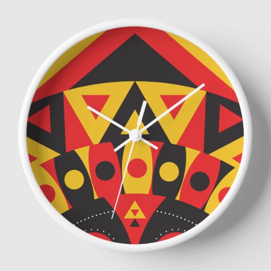 部族の先住民 壁時計 (正面)