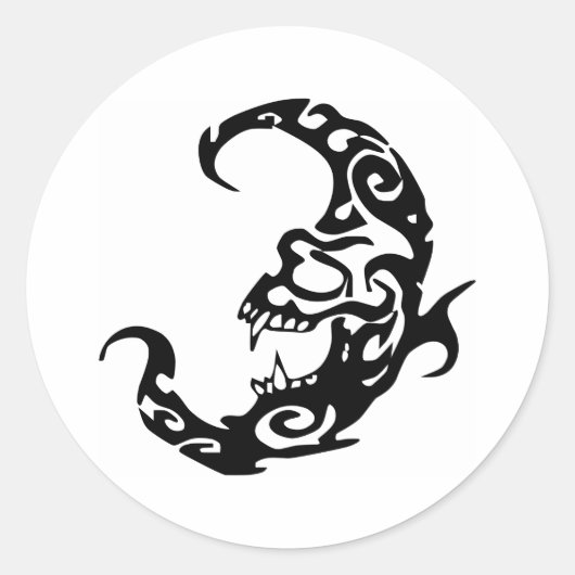 部族の入れ墨の悪い月 ラウンドシール (正面)